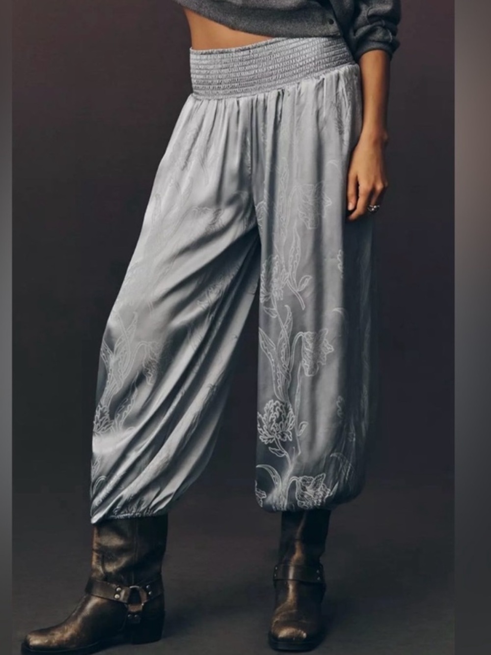 ANTHROPOLOGIE JACQUARD BALLOON PANTS SIZE M MSRP $138.00 NWT
